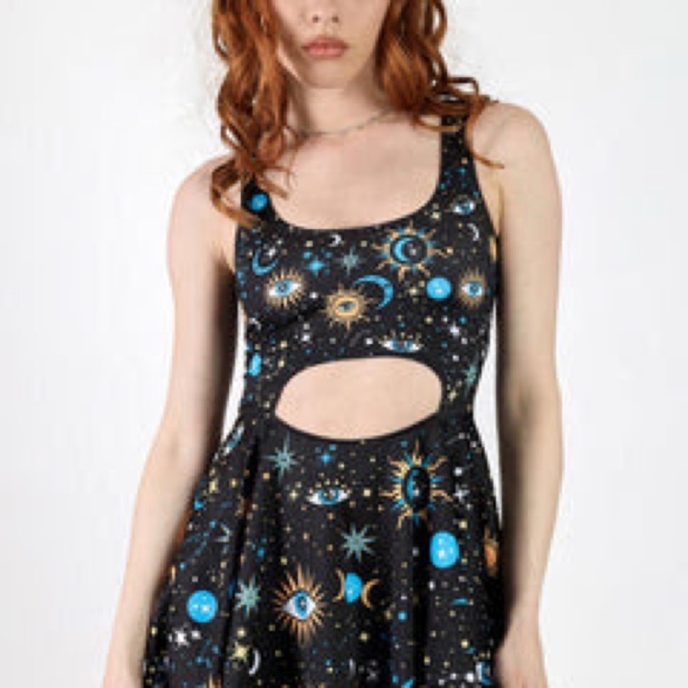 Moonlight Esoterica Cut Out Skater Dress